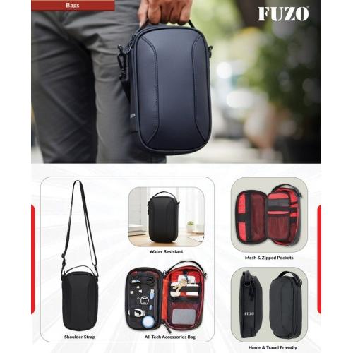 Fuzo Bag TGZ-873 OCD Organize Cables & Devices Gadget Organizer Black