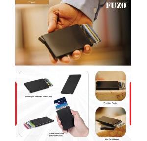 Fuzo Card Holder TGZ-369  Pockate Credit with RFID Black 10.2x6.3x1.05cm
