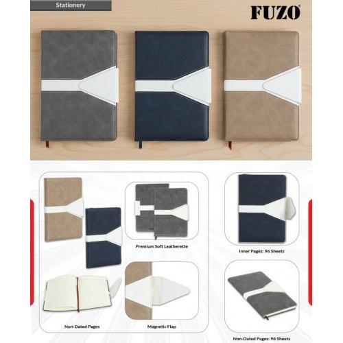 Fuzo Notebook TGZ-2169 The Attendant Leatherette with Magnetic Flap, Paper Quality: 70 GSM, Inner Pages: 96 Sheets A5 14.3x21.3cm