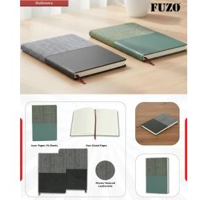 Fuzo Notebook TGZ-2187 The Assignee Woven Textured Leatherette 14.3x21.3cm