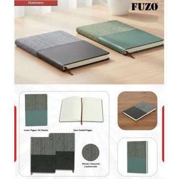 Fuzo Notebook TGZ-2187 The Assignee Woven Textured Leatherette 14.3x21.3cm