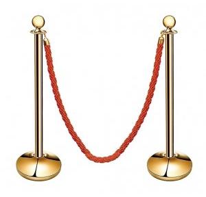 Dolphy Queue Manager DQMG0004 Stainless Steel Golden Height 1000x350 MM Weight 9.5 Kg Heavy Duty With Queue Managers Velvet Rope Gold 1.5 Mtr DQMG0006