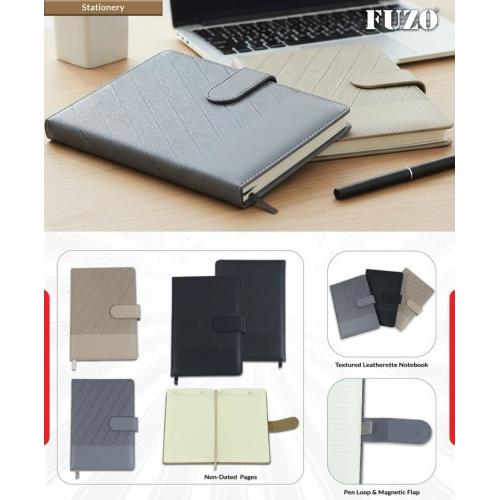 Fuzo Notebook TGZ-1710 The Clerk Leatherette with Magnetic Flap Inner Pages: 96 Sheets 14.3x21.3cm