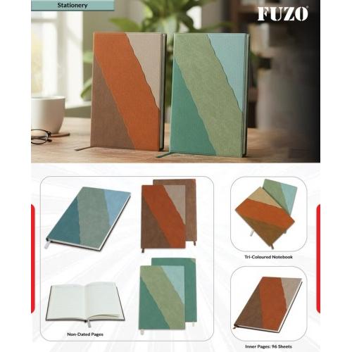 Fuzo Notebook TGZ-1719 The Substitute Tri-Coloured Leatherette A5 14.3x21.3cm