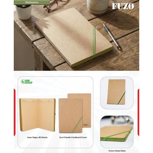 Fuzo Notebook TGZ-315 The Abettor Eco-Friendly Inner Pages: 80, Recycled 70 GSM Brown A5 14.3x21.3cm