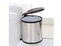 Pedal Dustbin Auto Lid Chrome Anti Static Anti Fatigue Chemical Resistant Cylindrical Shape 500g SS202 9 Ltr L26xW32xH32H CM