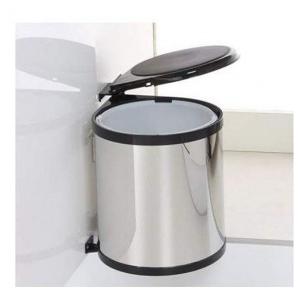 Pedal Dustbin Auto Lid Chrome Anti Static Anti Fatigue Chemical Resistant Cylindrical Shape 500g SS202 9 Ltr L26xW32xH32H CM