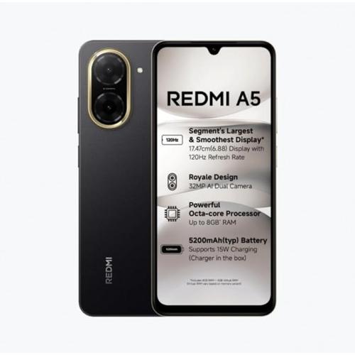 Redmi Mobile Phone A5 4GB RAM 128GB Storage Android 15 Segments Largest 17.47cm(6.88) and Smoothest 120Hz Display 5200mAh Large Battery