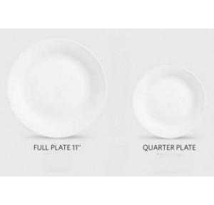 La Opala Crockery Set Diva Ivory Collection White, Full Plate 11 Inch 9 Pcs, Quarter Plate Plain 9 Pcs, Veg Bowl Plain 18 Pcs, Soup Bowl Plain 9 Pcs, Serving Bowl 6 Pcs Pack of 51