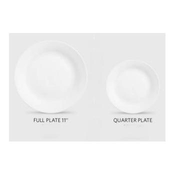 La Opala Crockery Set Diva Ivory Collection White, Full Plate 11 Inch 9 Pcs, Quarter Plate Plain 9 Pcs, Veg Bowl Plain 18 Pcs, Soup Bowl Plain 9 Pcs, Serving Bowl 6 Pcs Pack of 51