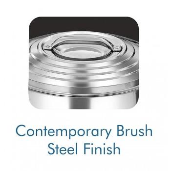 Milton Casserole Galaxia Stainless Steel 5 Ltr Double Walled Silver PU Insulated, Hot & Cold , Hygiene, Odourless