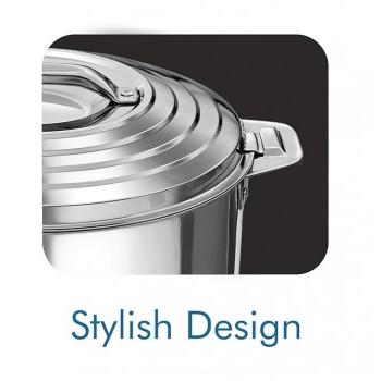 Milton Casserole Galaxia Stainless Steel 1.5 Ltr Double Walled Silver PU Insulated, Hot & Cold , Hygiene, Odourless