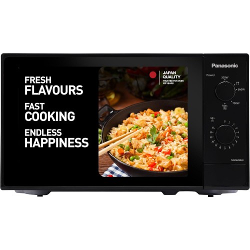 Panasonic Microwave Oven NN-SM25JBFDG 20 Ltr Solo Auto Cook D34xW44xH26 CM Stainless Steel Black