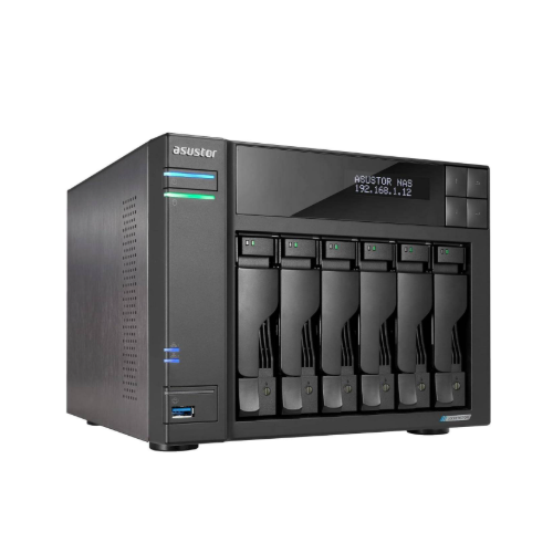 Asustor Lockerstor AS6706T 6Gen2 6 Bay NAS 6 Bay NAS Intel Celeron N5105 Quad-Core 2.0GHz, Dual 2.5GbE Ports, 8GB RAM DDR4, expandable upto 16GB (2x 8GB) Four M.2 SSD Slots (Diskless)