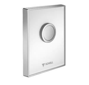 Schell Flush Plate 02 803 28 99 WC Operating Edition S.Steel - Single For Concealed Mechanism Compact II - High Pressure