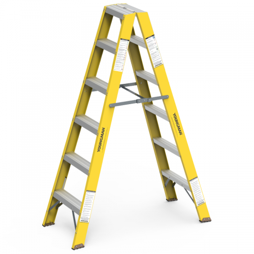 Y-Access Ladder 8322 FRP (Fiberglass) Double Sided Self Supporting 5 Steps 820mm Folding