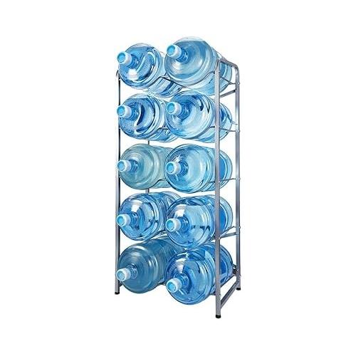 Storage Stand For Water Can Stainless Steel 202 Capacity 10 Bottles 5 X 2.2 Feet Thickness 1 Inch