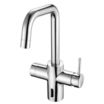 Schell Tap 00 243 06 99 Electronic Kitchen Faucet Grandis E HD-M, With Power Supply Unit 9 V, Infrared Sensor Controlled And Additional Single Lever Operation, Flow Rate (manual release) max 10 l/min At 3 bar Flow Rate