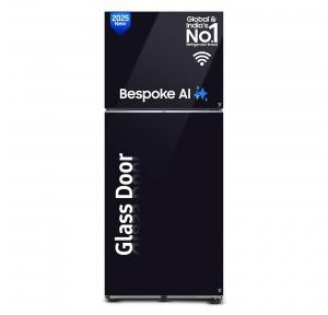 Samsung Refrigerator RT41DB6A4B22HL 396 Ltr 2 Star Frost Free Double Door Smart Wifi Enabled Convertible Digital Inverter Twin Cooling Plus Clean Black Glass