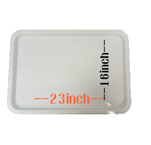 Serving Tray White Plastic 23x16 Inch