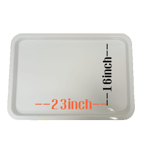 Serving Tray White Plastic 23x16 Inch
