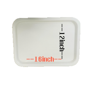 Serving Tray White Plastic 16x12 Inch