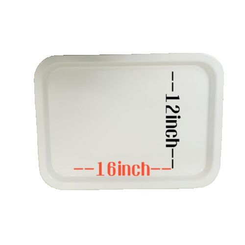Serving Tray White Plastic 16x12 Inch