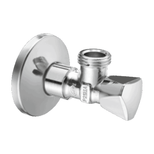 Schell Angle Valve 05 453 06 64 TRIOS ABS Regulating, Surface, Chrome Dimension, G 1/2 ext thread x G 1/2 ext thread