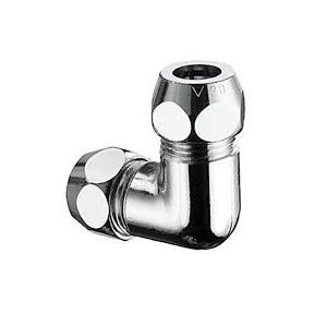 Schell Elbow 06 446 06 99 Double Screw Connection, 10 mm (DN 10 G 3/8 AG) Brass