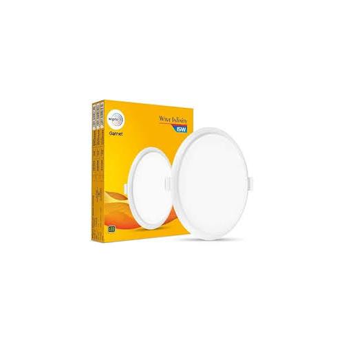 Wipro LED Downlight DG11527 Polycarbonate Garnet Round Wave Infinity Panel Downlight 6500K 15W Cool White 150 MM