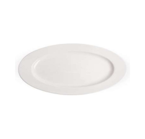 Plate Oval Salads Porcelain 12 Inch White