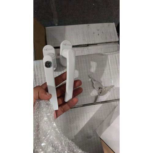 Door Handle UPVC  White Aluminium Powder Coated Sliding Door Double Handle One Side Key One Side Knob