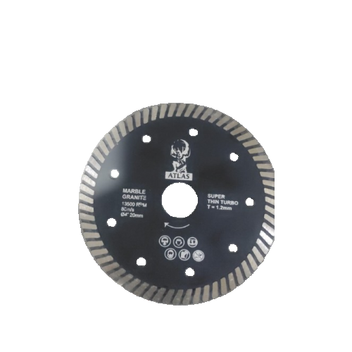 Norton Cutting Blade  CP11AT For Marble & Granite Saint Gobain Super Thin Turbo Thickness 1.2 MM Size 11x0.12x2/1.6 CM 13500 RPM