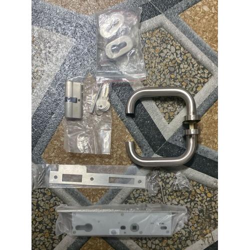 Ozone Handle Set OMH-33 STD SSS D Type Include Mortise Lock, Handle, Cylinder 70 MM