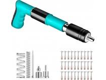 Nail Gun Machine Alloy Steel for Concrete Wall and Woodworking Durable Pneumatic Design Adjustable Depth Control Ergonomic Handle 12x8x5 cm  230g