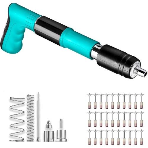 Nail Gun Machine Alloy Steel for Concrete Wall and Woodworking Durable Pneumatic Design Adjustable Depth Control Ergonomic Handle 12x8x5 cm  230g