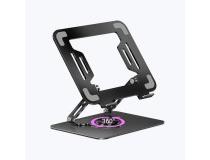 Zebronics Laptop Table Stand NS3000 Pro Anti Slip Silicone Pads 360 Degree Rotatable Base Support Upto 17 inch Carbon Steel Body 1.4 kg Multi Angle Adjustment Foldable Support Max 5 kg