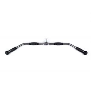 Universal Fitness Fitness JTC LAT Bar 48 Inch Cable Attachment With Rubber Handgrips, Deluxe Heavy Duty Solid Curl Bar Revolving Hanger, Lat Pull Handel