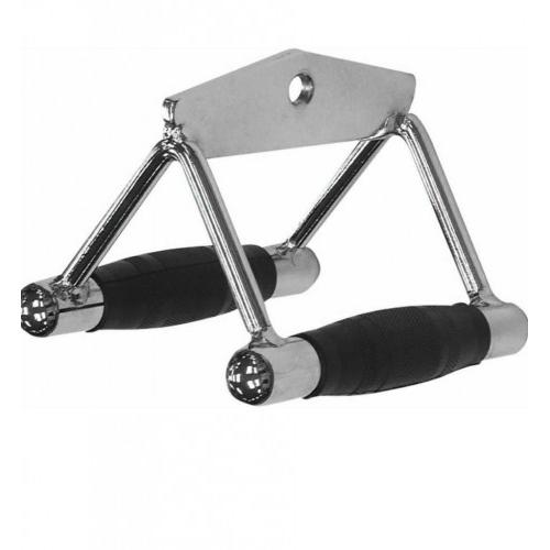 Universal Fitness Handles Heavy Steel Double D Row Rubber, Solid Rowing Grips