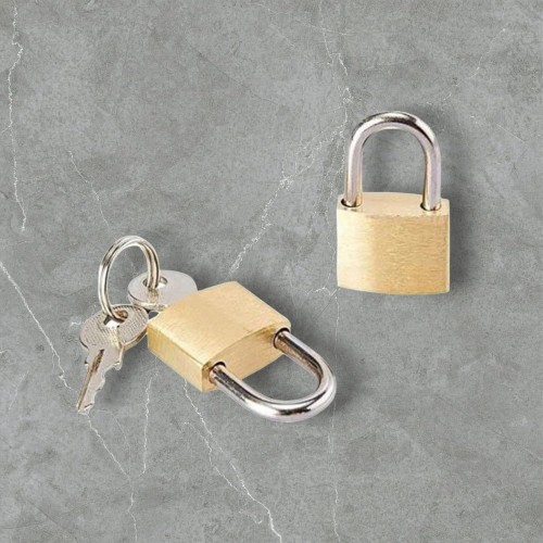 Brass Pad Mini Safety Padlock 25mm and Keys
