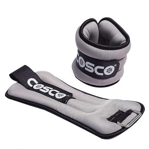 Cosco Ankle Weight 1 Kg Made With Lycra And Iron Stand With Adjustable Velcro Strap 1 Pair