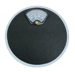 Alis Weight Machine BP-A028 Analog Weight Bathroom Scale With Rotating Dial Display, Reliable Scale Track, Non-Slip & Scratch Resistant Platform, Body Weight Machine Round Shape, 0-130 Kg