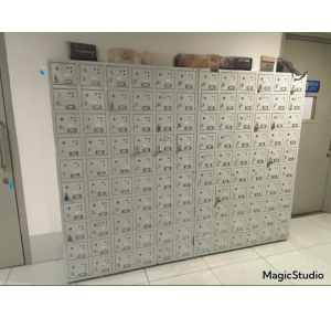 Mobile Locker MS Power Coated 30 Nos Each Locker Compartments X 2 Unit Locker Total 60 Compartments Each Compartments Size L208xH185xD400 MM With Cam Lock & Padlock Option Only Sheet Thickness 0.9 MM Overall 1 Locker Size 1200x925x400 MM Powder Coated Gre