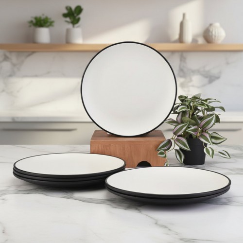 Servewell Full Plate S-3189 2Tone 26.7 cm Round Matte Melamine 10.5 Inch Blue