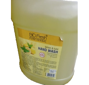 Biofresh Handwash Liquid Pure Herbal Flavour Lemon and Tulsi Can 5 Ltr