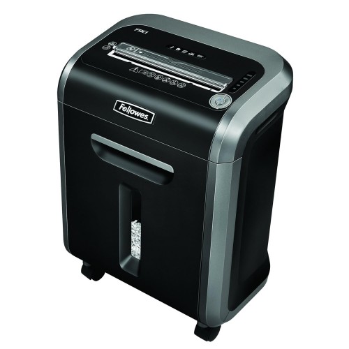 Fellowes Paper Shredder Machine 4679001 PowerShred 79Ci Cut Type Cross Cut Sheet Capacity 16 Bin Capacity 23 Ltr 391x543 MM Colour Black/Dark Silver