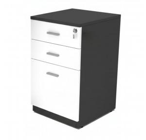 Storage Pedestal With Three Drawers Wooden For Under The Workstation Size D45xW45xH60 CM