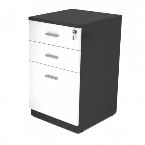 Storage Pedestal With Three Drawers Wooden For Under The Workstation Size D45xW45xH60 CM