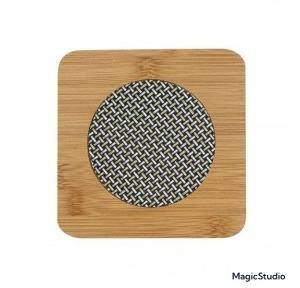 Wooden Coaster Brown 400g Square 15x15 cm