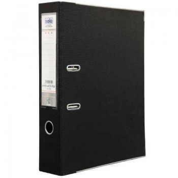 Solo Lever Arch File LA512 Top PVC coated Black 3 Inch Ring F/C 28X8X35 cm